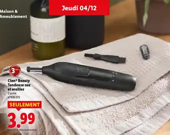 Lidl CIEN BEAUTY Tondeuse nez et oreilles offre