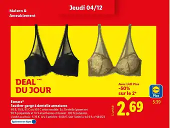 Lidl ESMARA Soutien-gorge à dentelle armatures offre