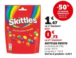 Super U Skittles fruits offre