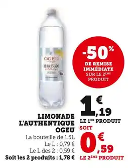 Super U Ogeu limonade l'authentique offre