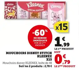Super U Kleenex mouchoirs disney stitch offre