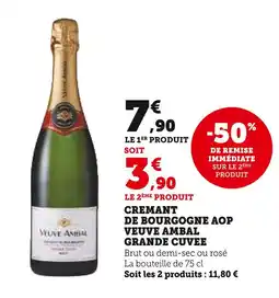 U Express Veuve ambal cremant de bourgogne aop grande cuvee brut offre