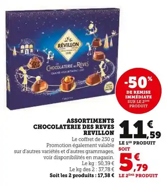 U Express Revillon assortiments chocolaterie des rêves offre