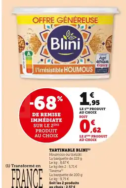 U Express Blini tartinable offre