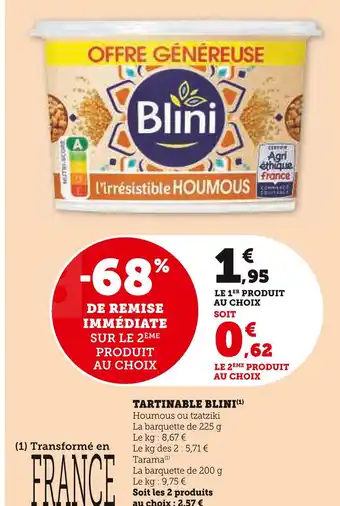 U Express Blini tartinable offre