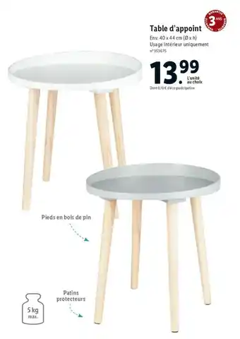 Lidl Table d'appoint offre