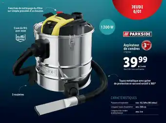 Lidl Aspirateur de cendres offre