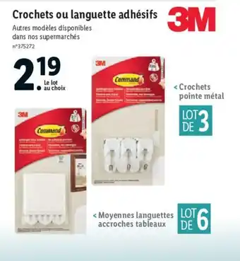 Lidl Crochets ou languette adhésifs offre