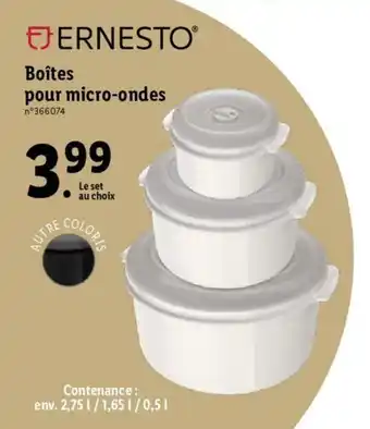 Lidl Boîtes pour micro-ondes offre