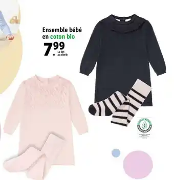 Lidl Ensemble bébé en coton bio offre