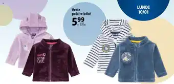Lidl Veste polaire bébé offre