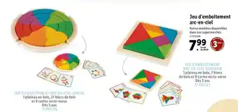 Lidl Jeu d'emboîtement arc-en-ciel offre