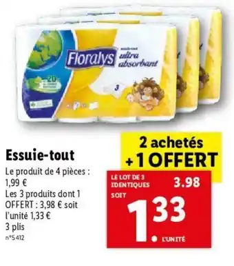 Lidl Essuie-tout offre