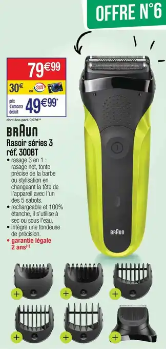 Cora x Carrefour Rasoir séries 3 offre