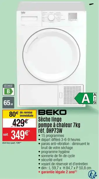 Cora x Carrefour Sèche linge pompe à chaleur offre