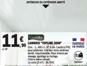 E.Leclerc Brico Lambris "topline 2000" offre