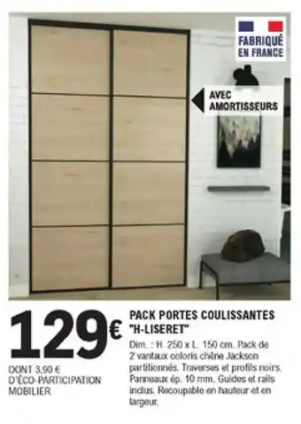 E.Leclerc Brico Pack portes coulissantes offre