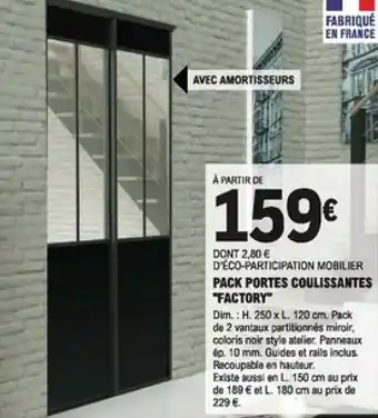 E.Leclerc Brico Pack portes coulissantes "factory" offre
