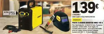 E.Leclerc Brico Poste à souder inverter MMA 140 A offre