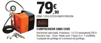 E.Leclerc Brico Compresseur sans cuve offre