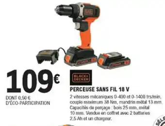 E.Leclerc Brico Perceuse sans fil 18 V offre