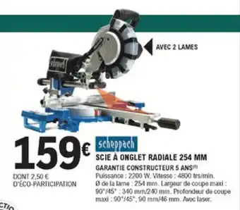 E.Leclerc Brico Scie à onglet radiale 254 MM offre