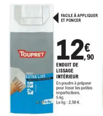 E.Leclerc Brico Enduit de lissage intérieur offre