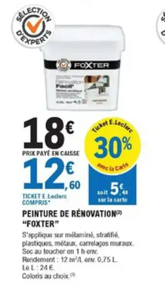 E.Leclerc Brico Peinture de rénovation offre