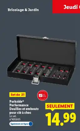 Lidl PARKSIDE Performance Douilles et embouts pour clé à choc offre