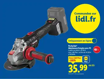 Lidl PARKSIDE Meuleuse d'angle sans fil offre
