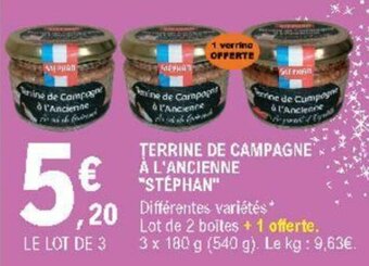 E.Leclerc Terrine de campagne a l'ancienne offre