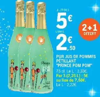E.Leclerc Pur jus de pommes pétillant offre
