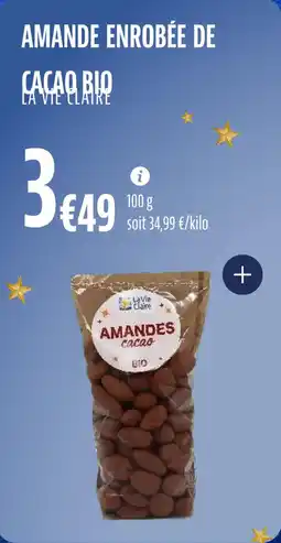 La Vie Claire Amande enrobée de cacao bio offre