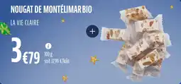 La Vie Claire Nougat de montélimar bio offre