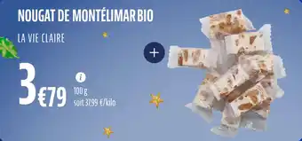 La Vie Claire Nougat de montélimar bio offre