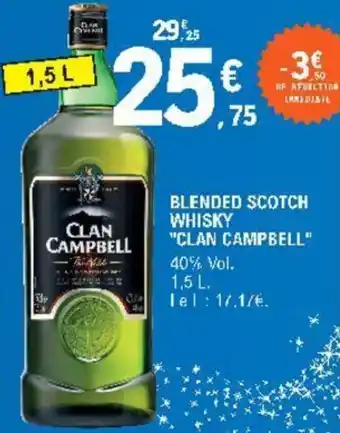 E.Leclerc Blended scotch whisky "clan campbell" offre