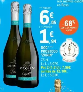 E.Leclerc Doc prosecco offre