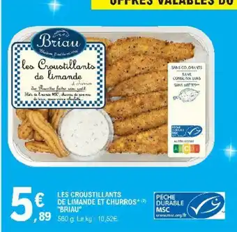 Les croustillants de limande et churros