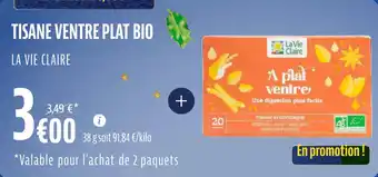 La Vie Claire Tisane ventre plat bio offre