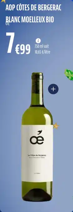 La Vie Claire Aop côtes de bergerac blanc moelleux bio offre