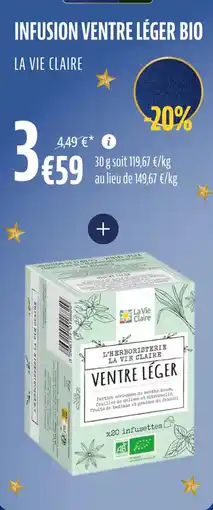La Vie Claire Infusion ventre léger bio offre