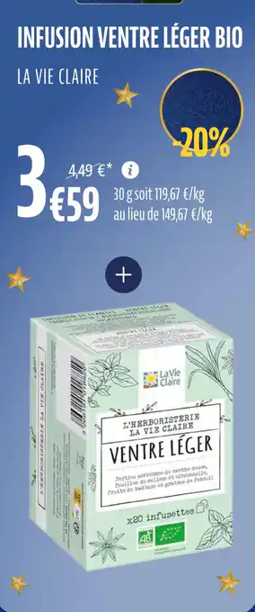 La Vie Claire Infusion ventre léger bio offre