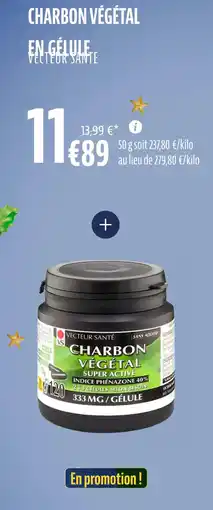 La Vie Claire Charbon végétal en gélule offre