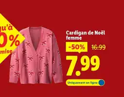 Lidl Cardigan de Noël femme offre