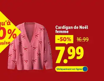 Lidl Cardigan de Noël femme offre