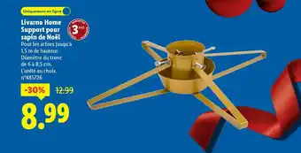Lidl Livarno Home Support pour sapin de Noël offre