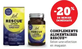 Super U Complements alimentaires rescue offre