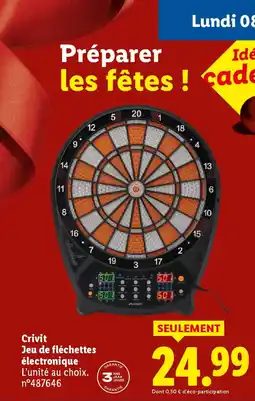 Lidl CRIVIT Jeu de fléchettes électronique offre