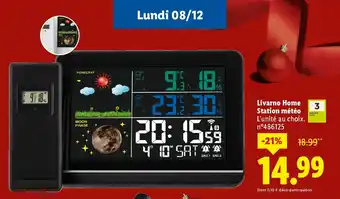 Lidl Livarno Home Station météo offre