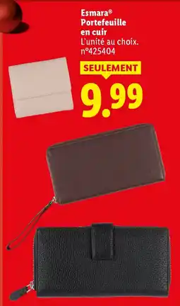 Lidl ESMARA Portefeuille en cuir offre